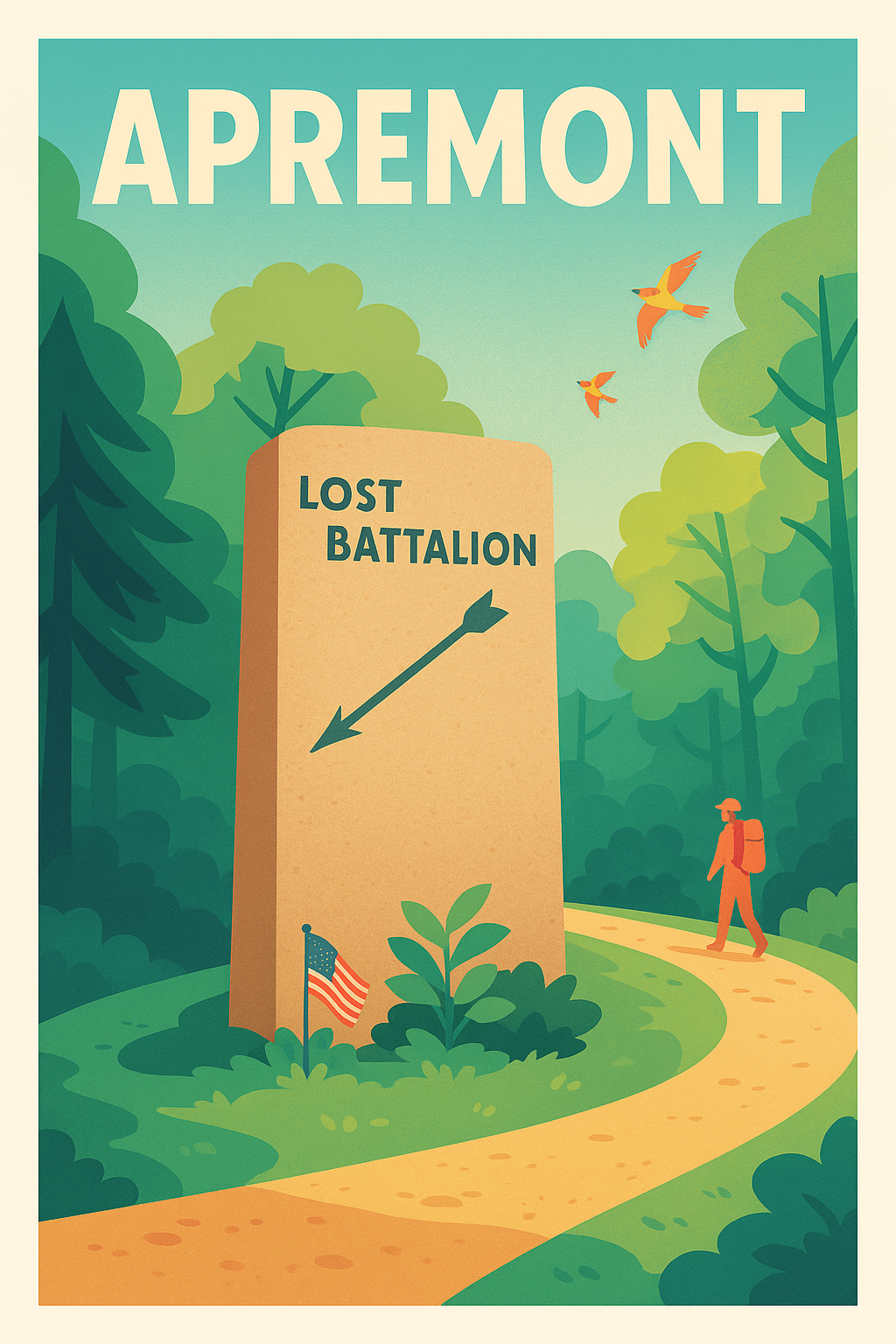 Affiche Apremont — Sur les traces du Lost Battalion · poster d'art de Apremont