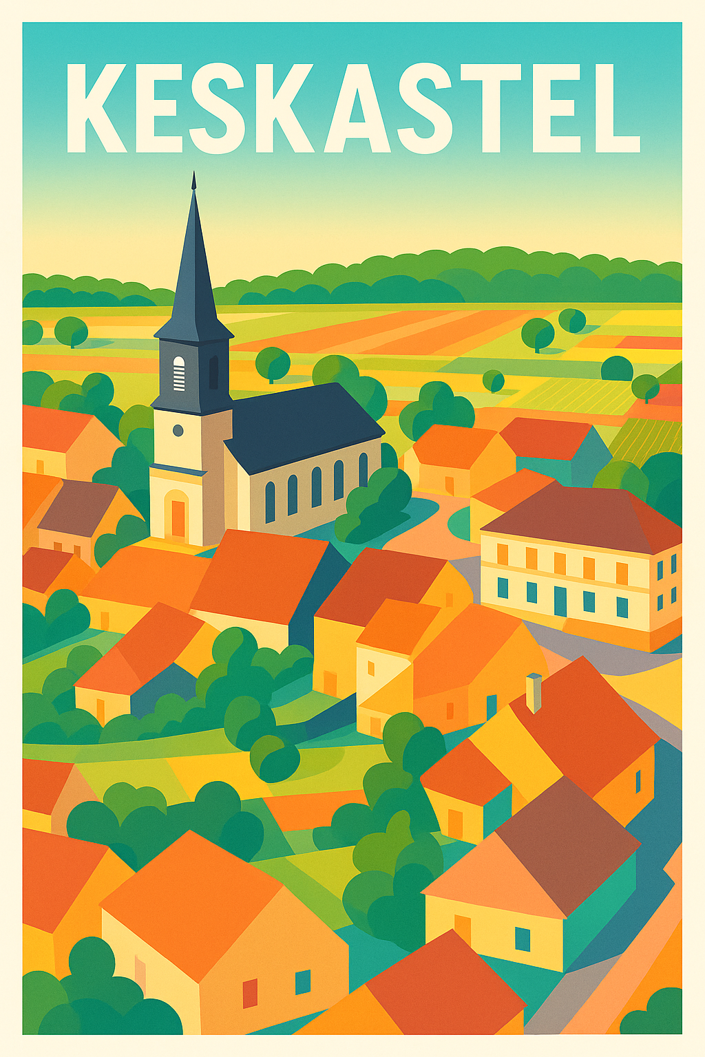 Affiche de Keskastel - Charme et sérénité au cœur de la campagne alsacienne