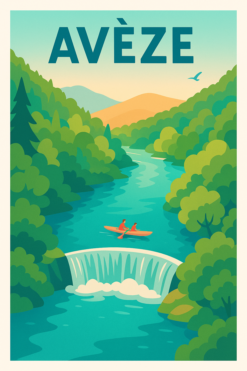 Affiche de Avèze - Évasion nature au fil de l'eau