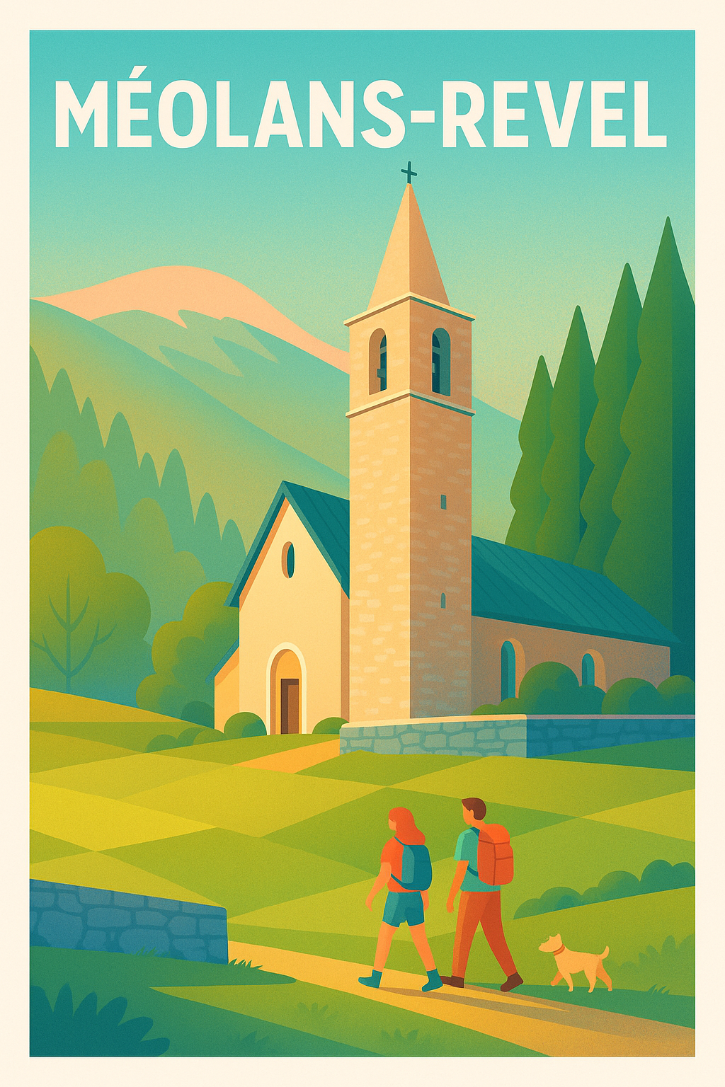 Affiche Méolans-Revel — Escapade paisible en pleine nature · poster d'art de Méolans-Revel