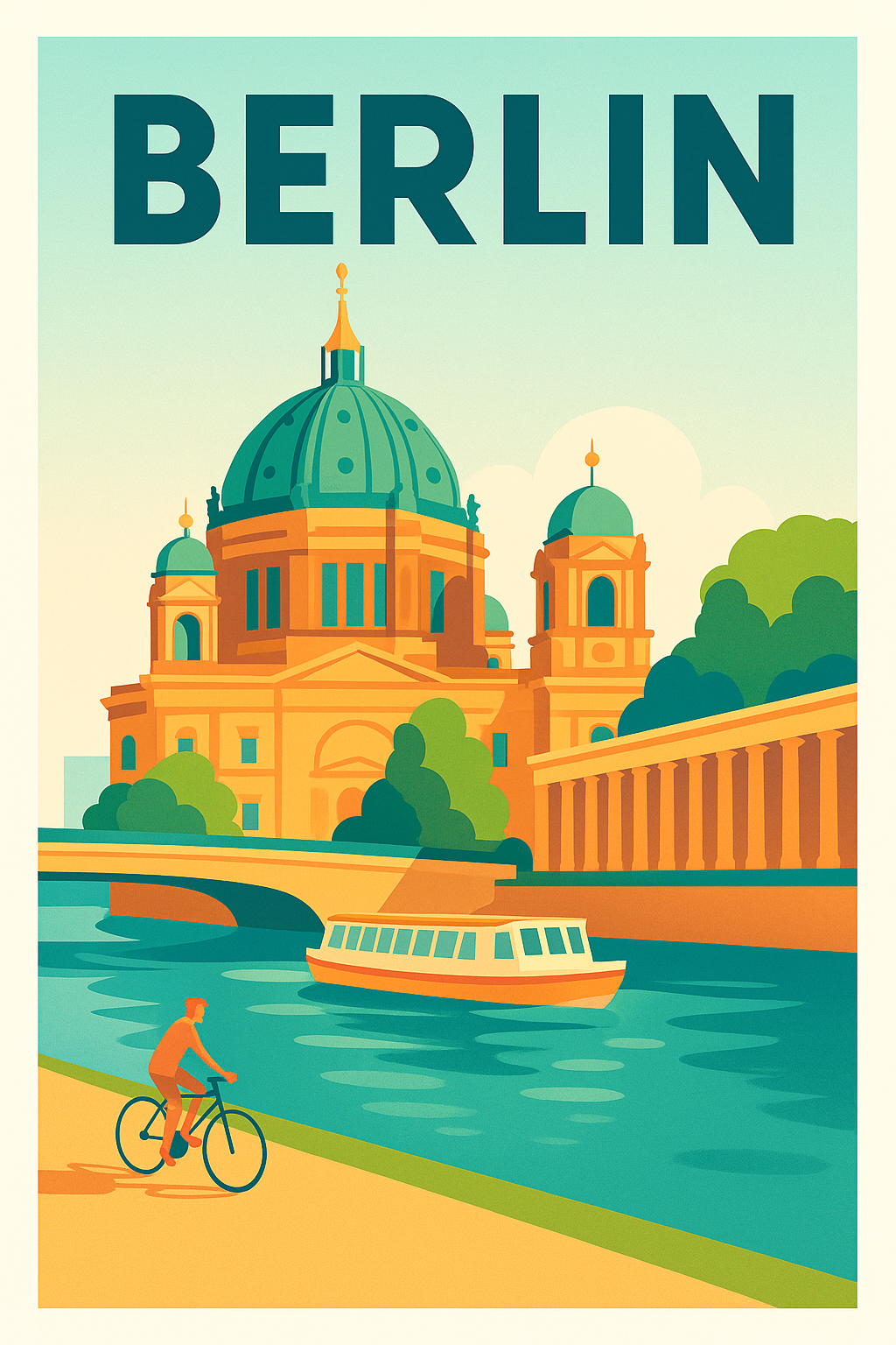 Affiche Berlin — L'élégance au fil de l'eau · poster d'art de Berlin