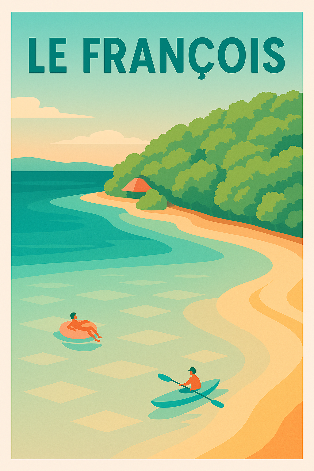 Affiche de Le François - Évasion tropicale au bord de l'eau