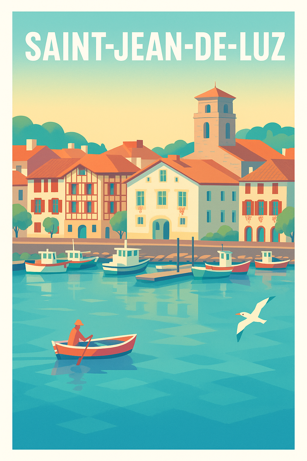 Affiche de Saint-Jean-de-Luz - Charme et sérénité du Pays basque