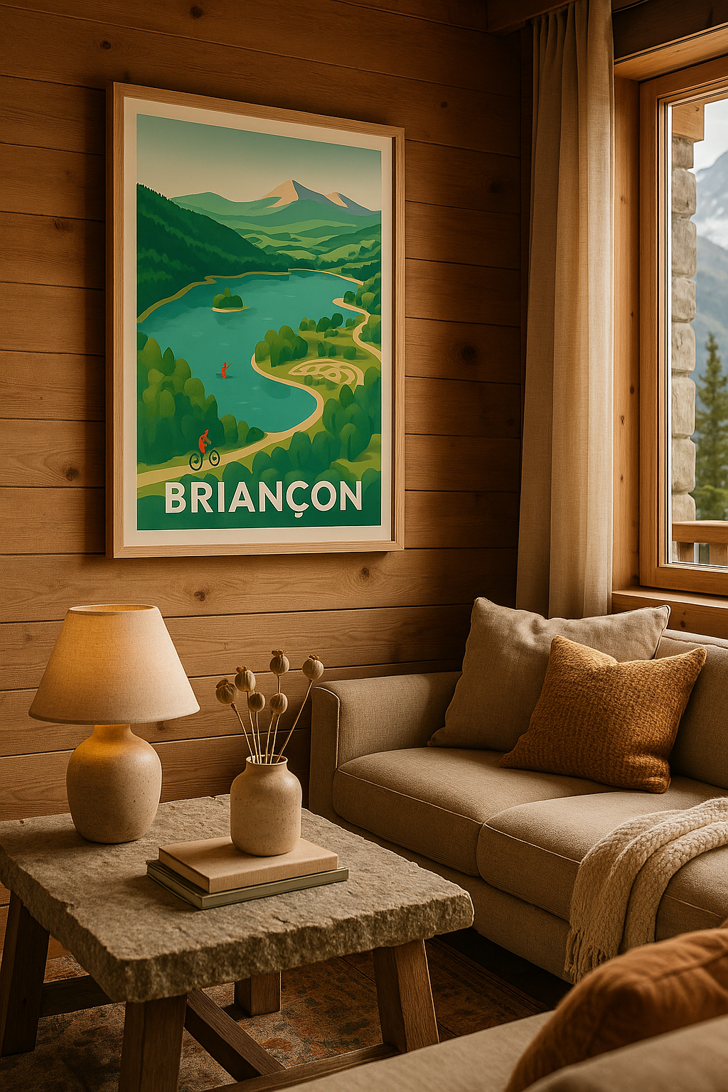 Mise en situation Affiche Briançon - Évasion nature au cœur des montagnes