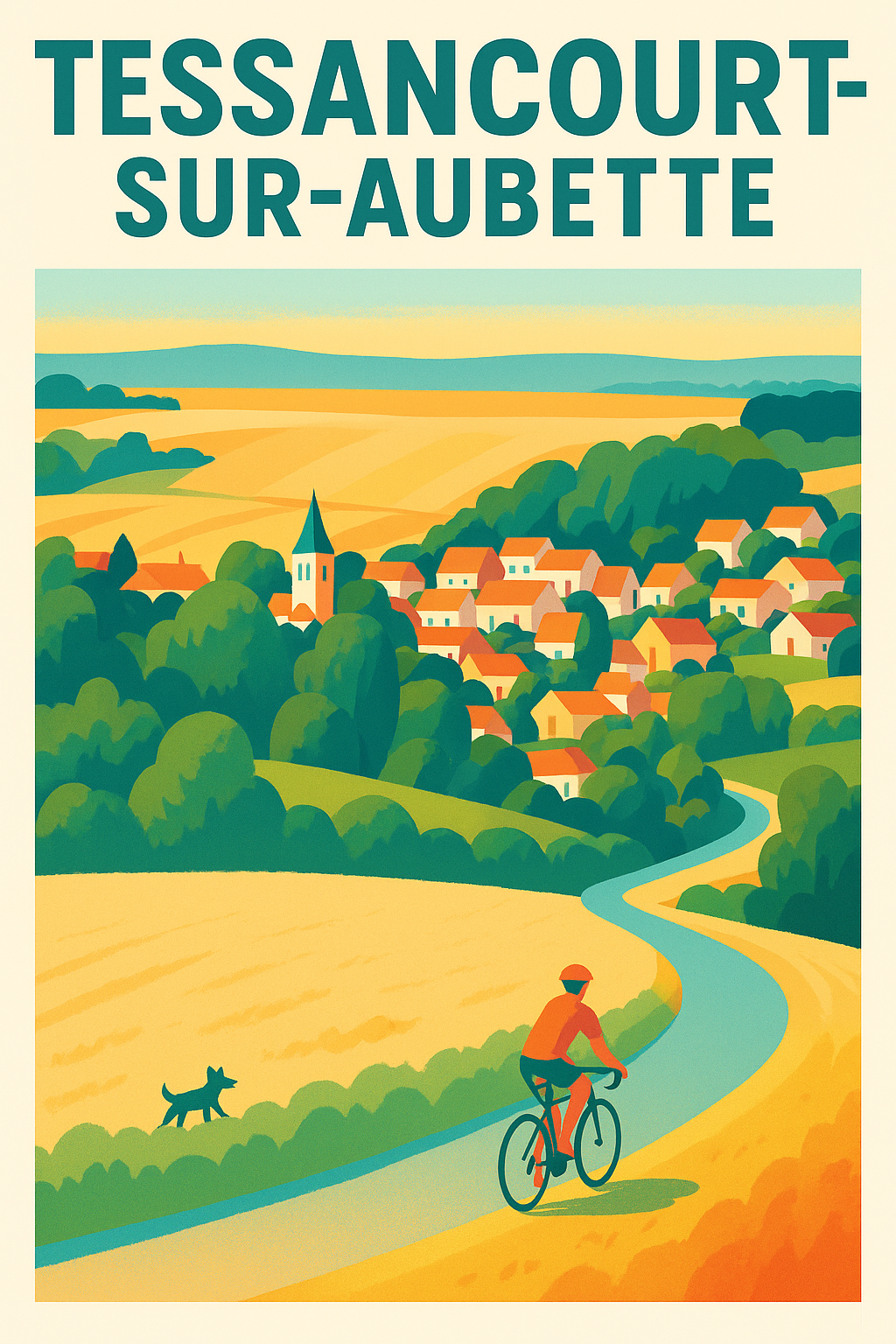 Affiche de Tessancourt-sur-Aubette - L'évasion champêtre à vélo