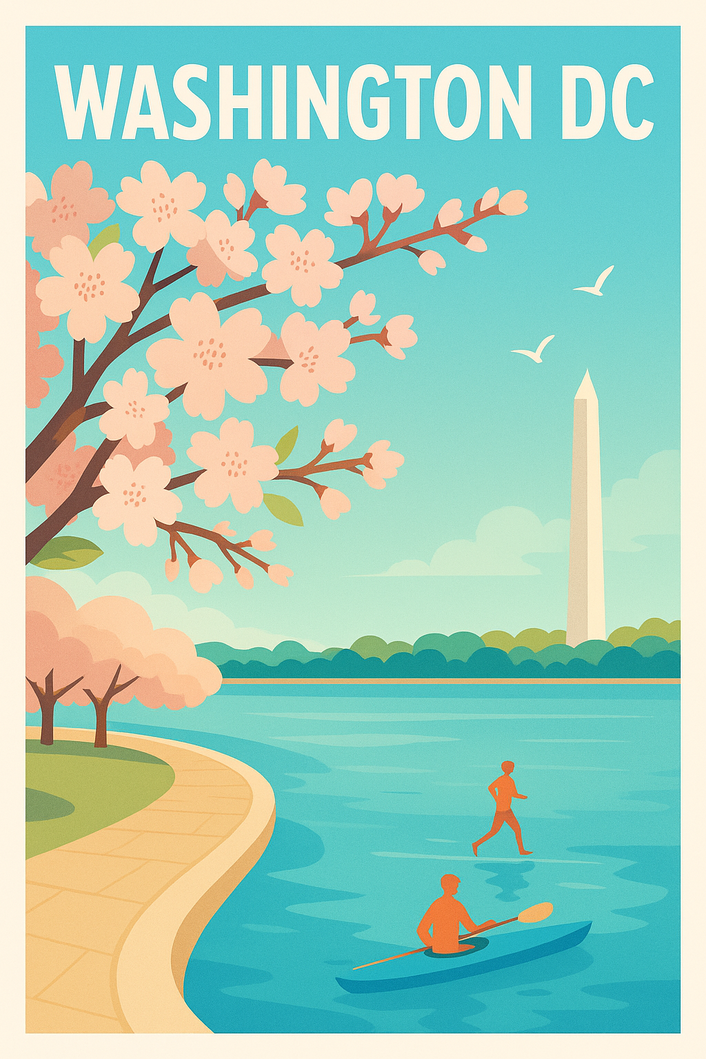 Affiche de Washington DC - Évasion printanière au bord de l'eau