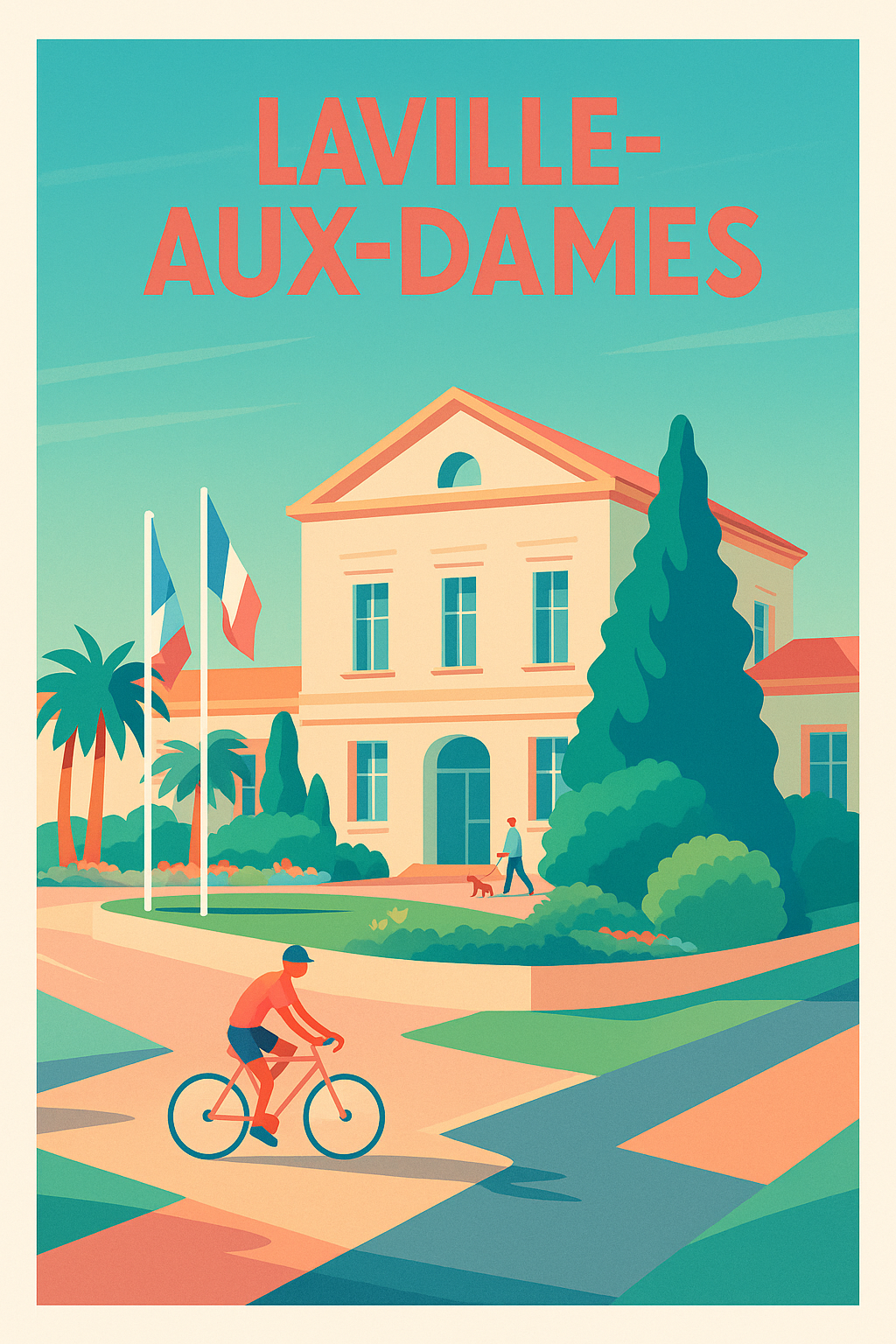 Affiche de La Ville-aux-Dames - Harmonie et douceur de vivre