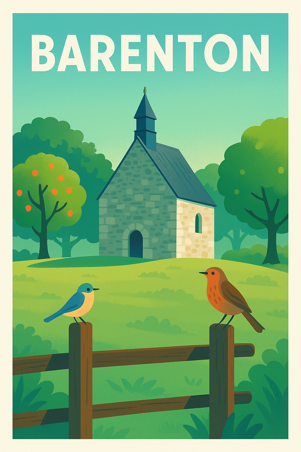 Affiche de Barenton - Charme bucolique et nature paisible