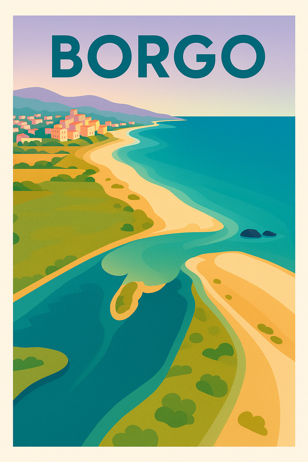Affiche de Borgo - Évasion balnéaire entre mer et rivière