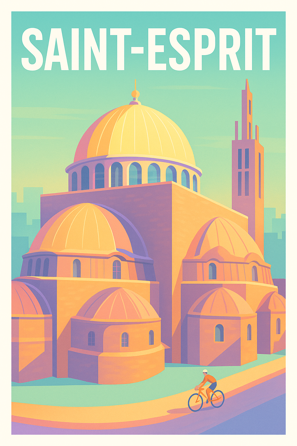 Affiche de Saint-Esprit - Harmonie architecturale sous le soleil