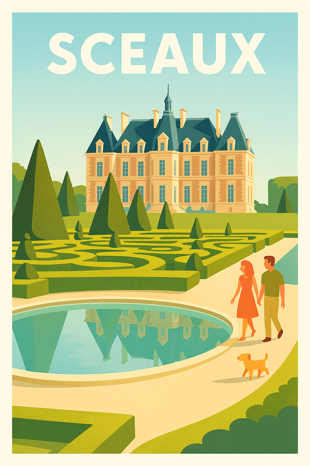 Affiche de Sceaux - Élégance et sérénité dans le parc du château