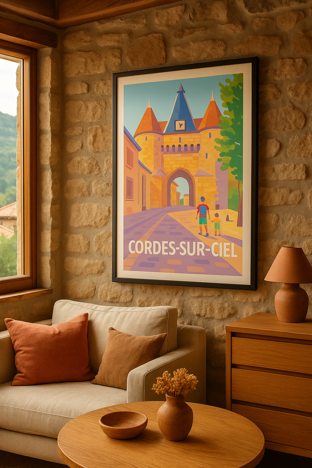 Mise en situation Affiche de Cordes-sur-Ciel - L'entrée enchantée de la cité médiévale