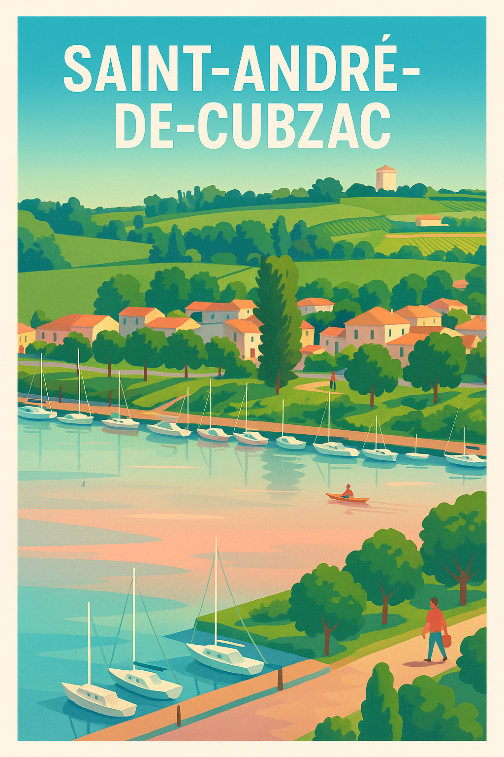 Affiche de Saint-André-de-Cubzac - Harmonie riveraine et douceur de vivre
