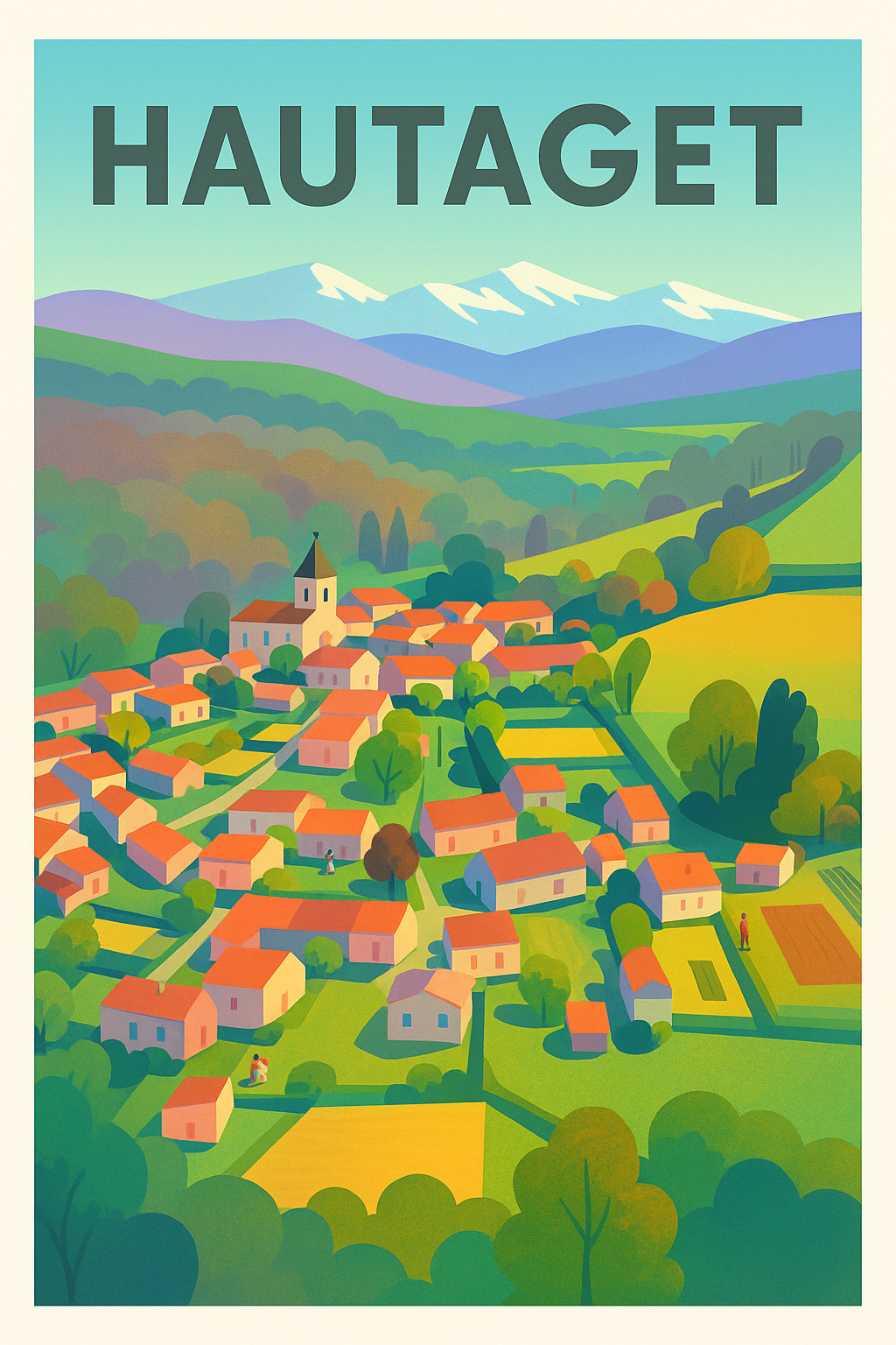 Affiche de Hautaget - Le charme tranquille d'un village d'Occitanie