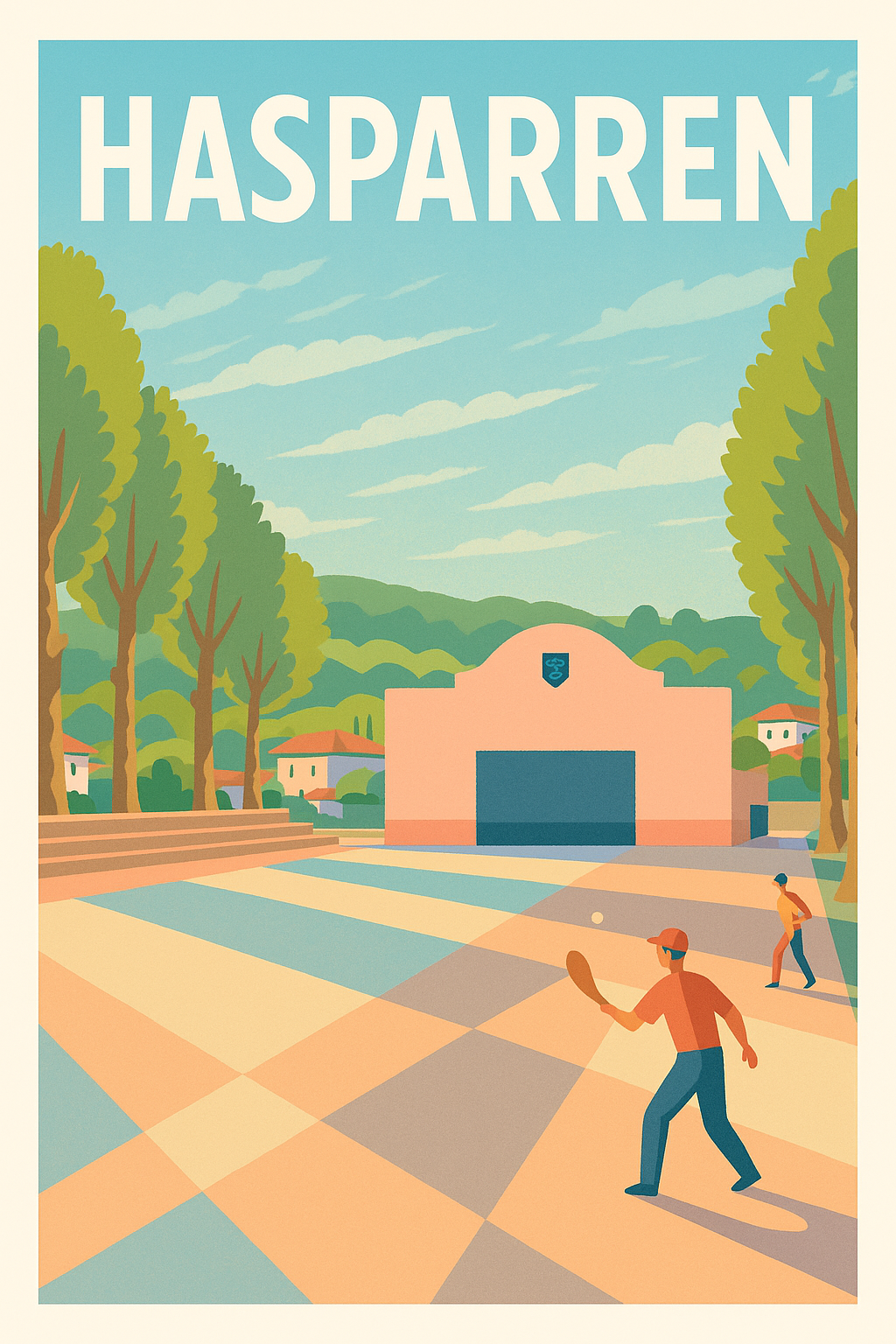 Affiche de Hasparren - Charme et traditions basques au cœur du Pays Basque