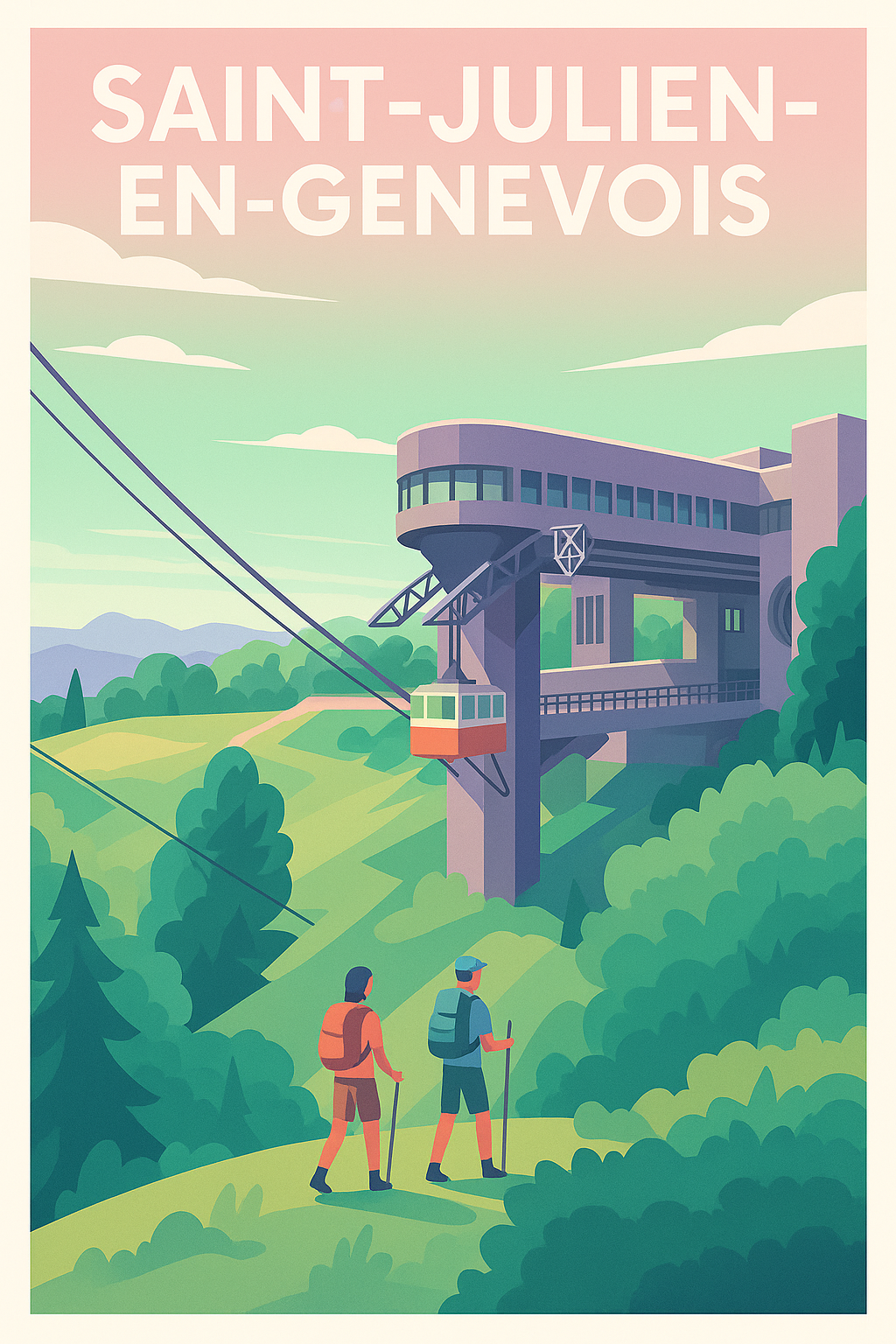 Affiche de Saint-Julien-en-Genevois - Évasion et Nature en Téléphérique