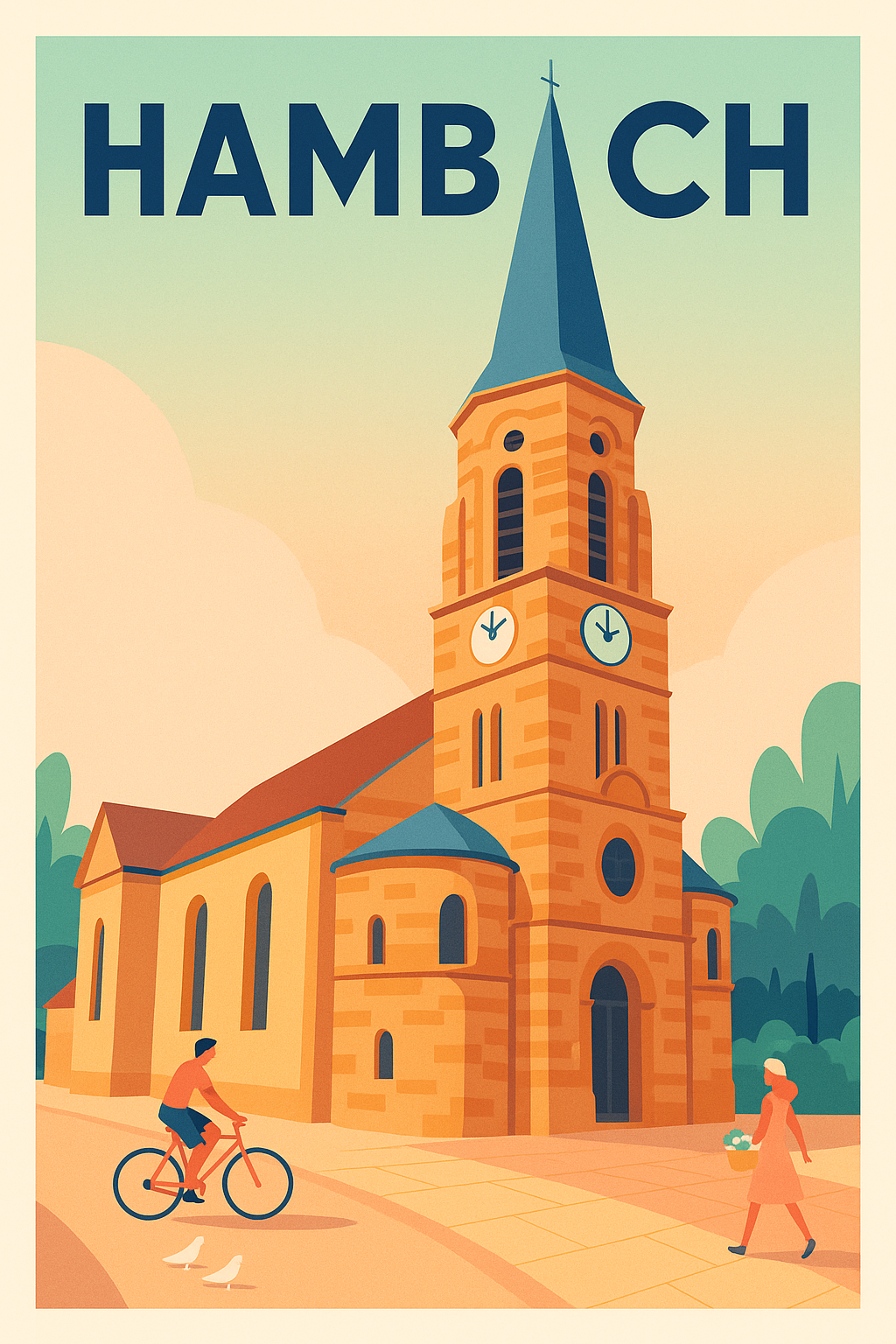 Affiche de Hambach - L'élégance intemporelle au cœur de la ville