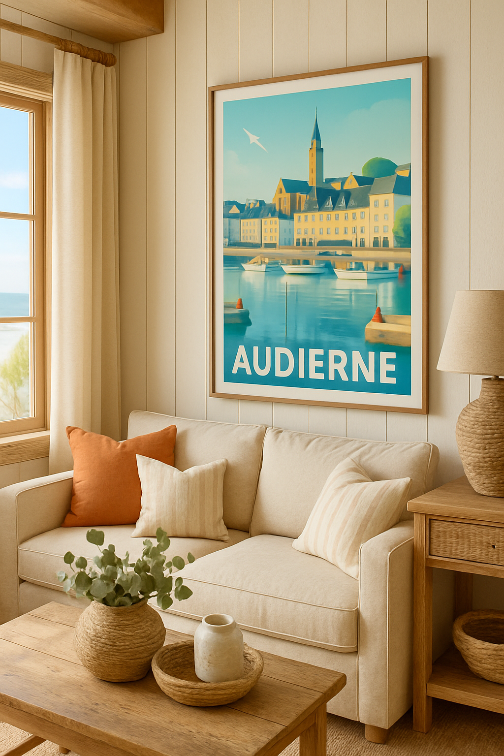 Affiche Audierne — Charme et sérénité du port breton · poster d'art de Audierne
