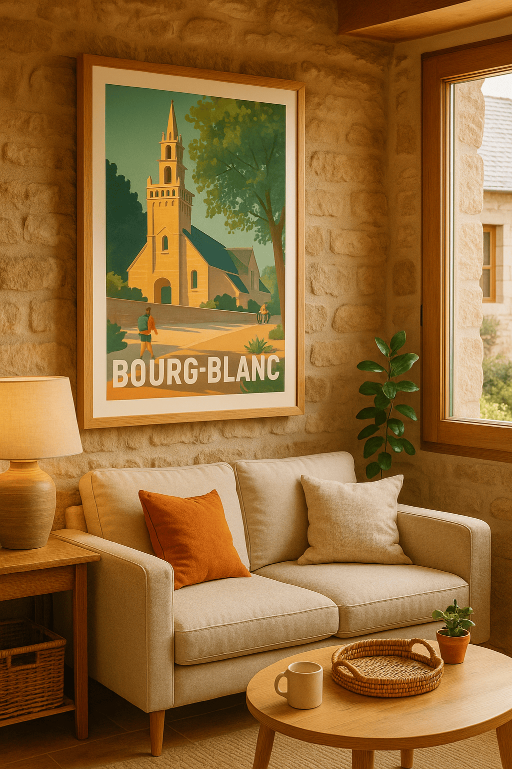 Affiche Bourg-Blanc — Charme et sérénité bretonne · poster d'art de Bourg-Blanc