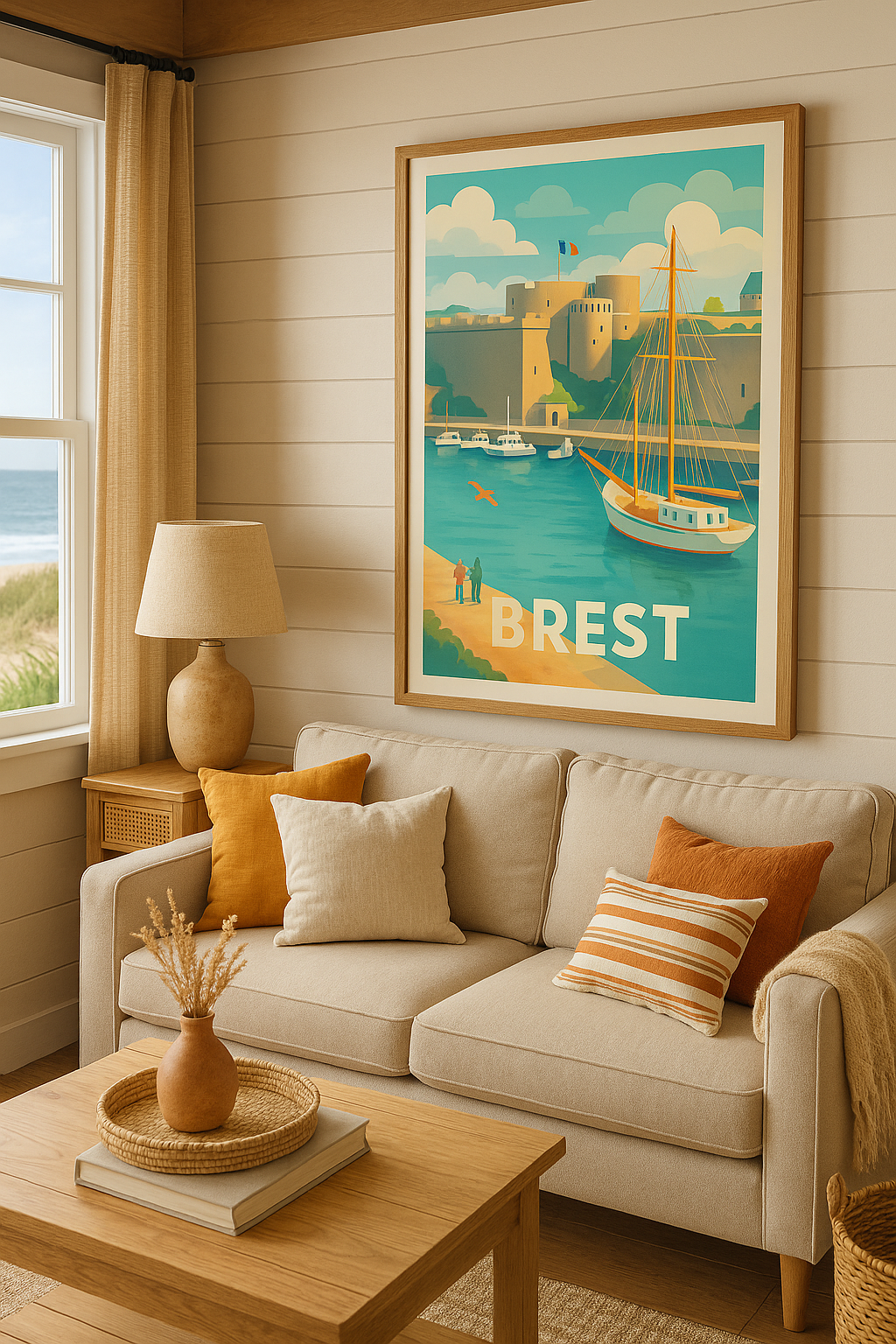 Finistère France Affiche de Brest - L'élégance maritime bretonne