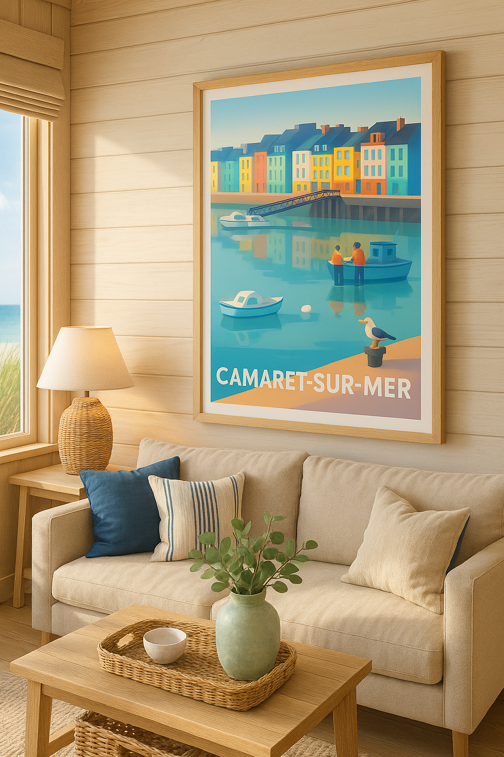 Finistère France Affiche de Camaret-sur-Mer - Charmant port breton en couleurs
