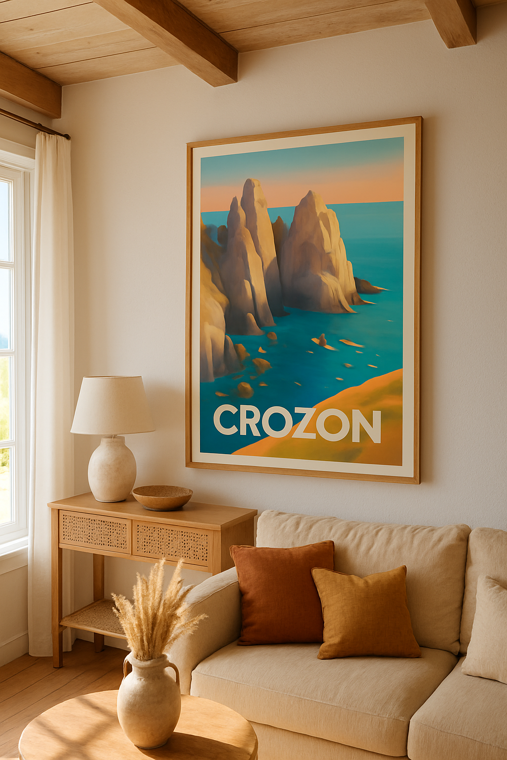 Finistère France Affiche de Crozon - Évasion et nature sauvage en Bretagne