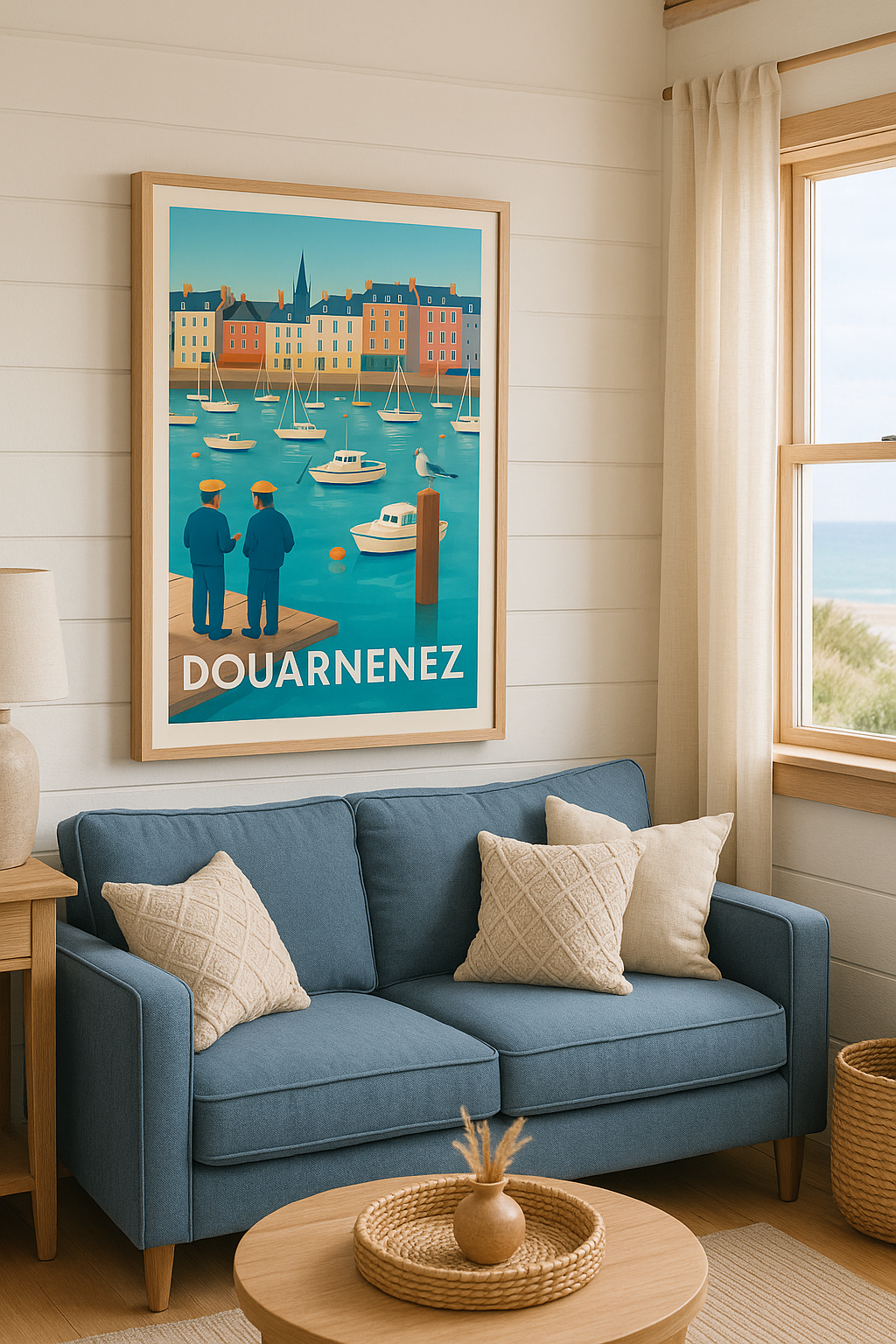Finistère France Affiche de Douarnenez - Charme et Sérénité du Port Breton