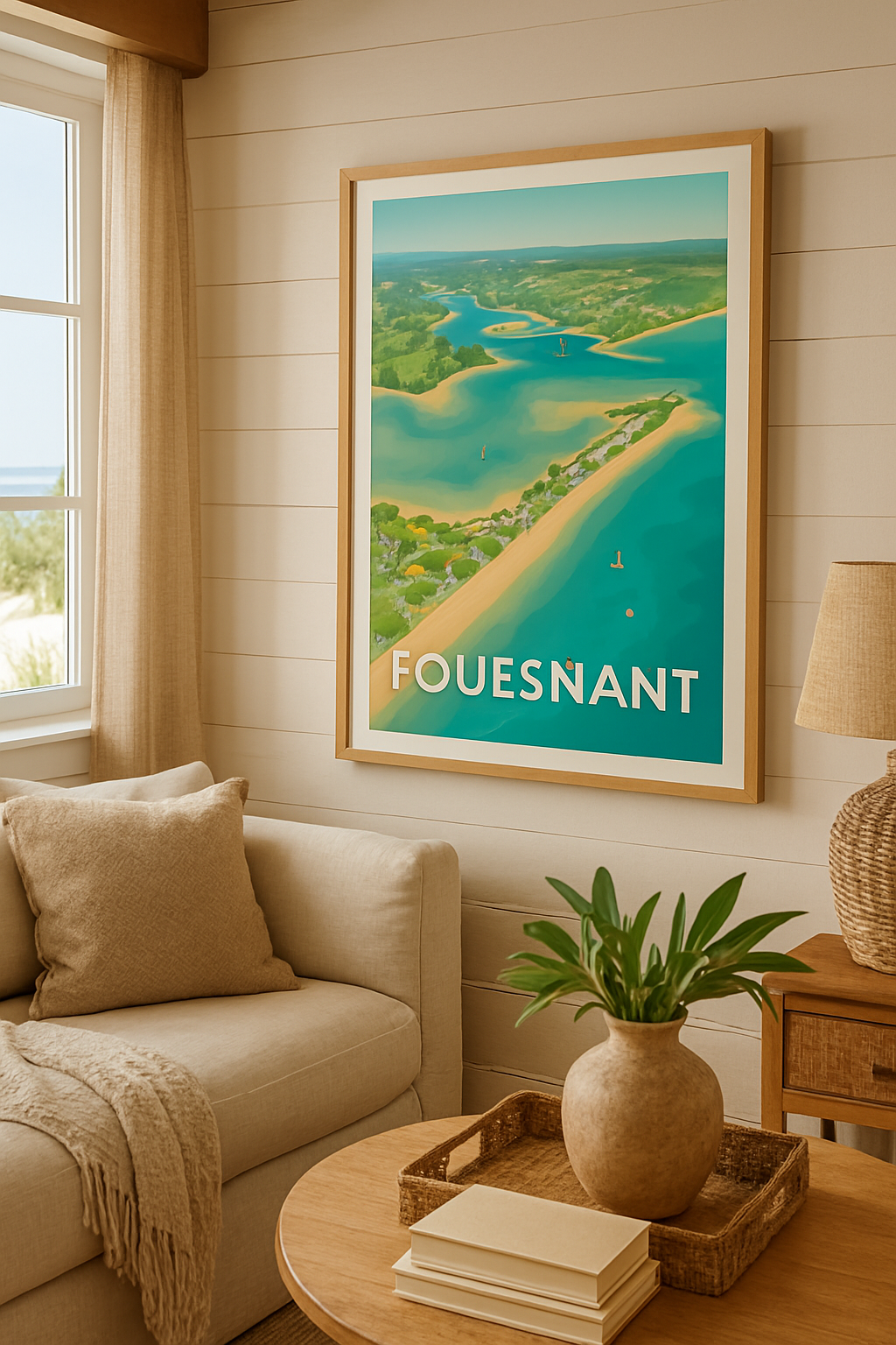 Affiche Fouesnant — Évasion entre mer et campagne · poster d'art de Fouesnant