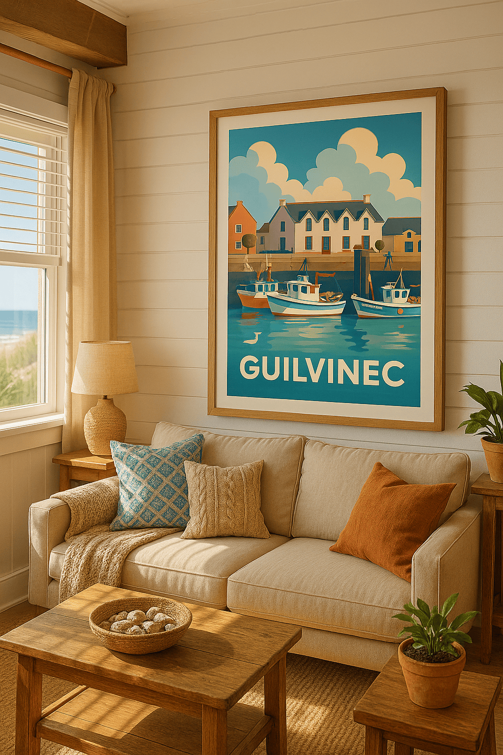 Affiche Guilvinec — Charme authentique du port breton · poster d'art de Guilvinec