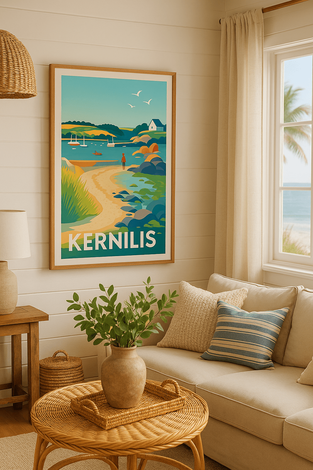 Finistère France Affiche de Kernilis - Charme côtier et paysages apaisants