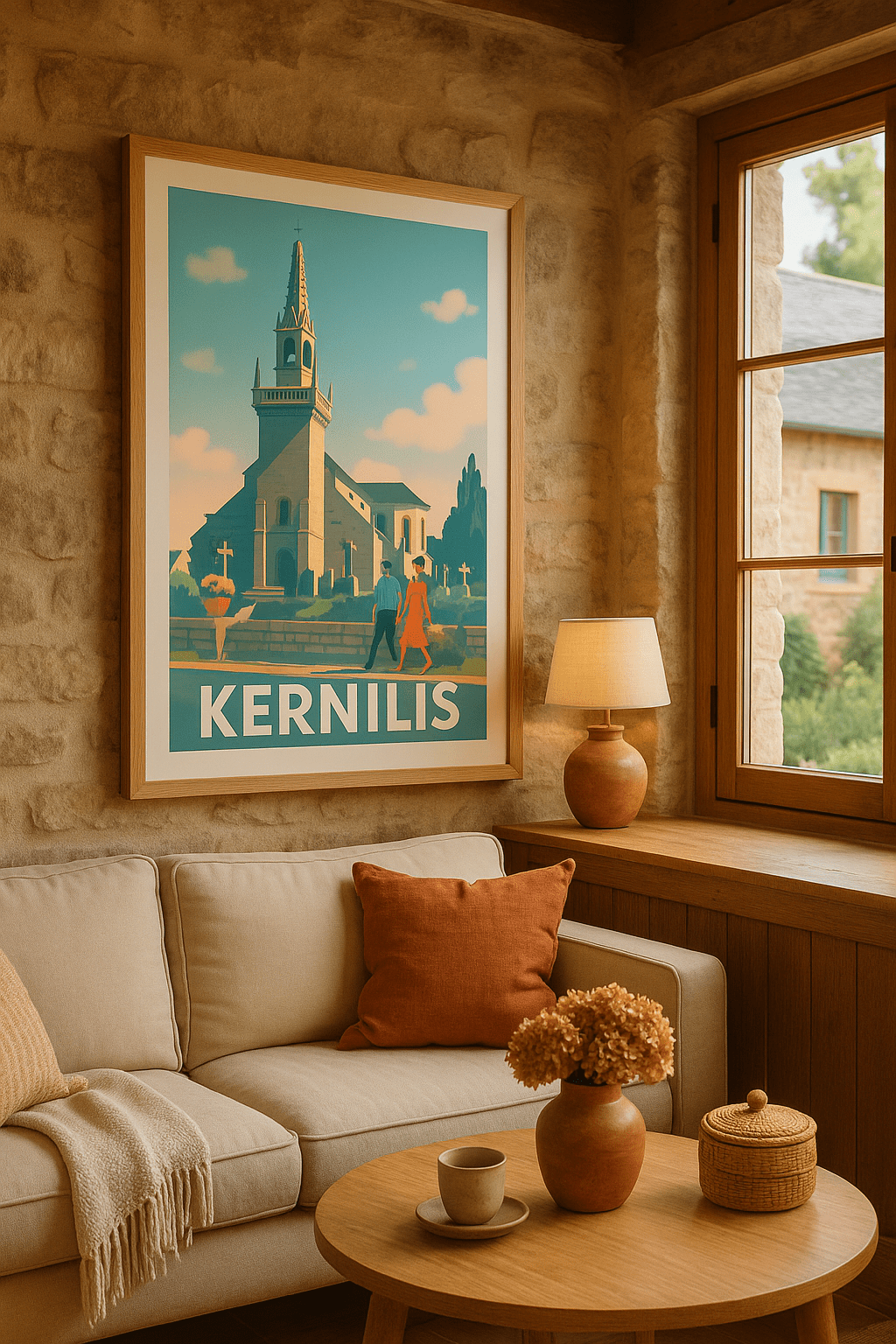 Finistère France Affiche de Kernilis - Charme et Sérénité bretonne
