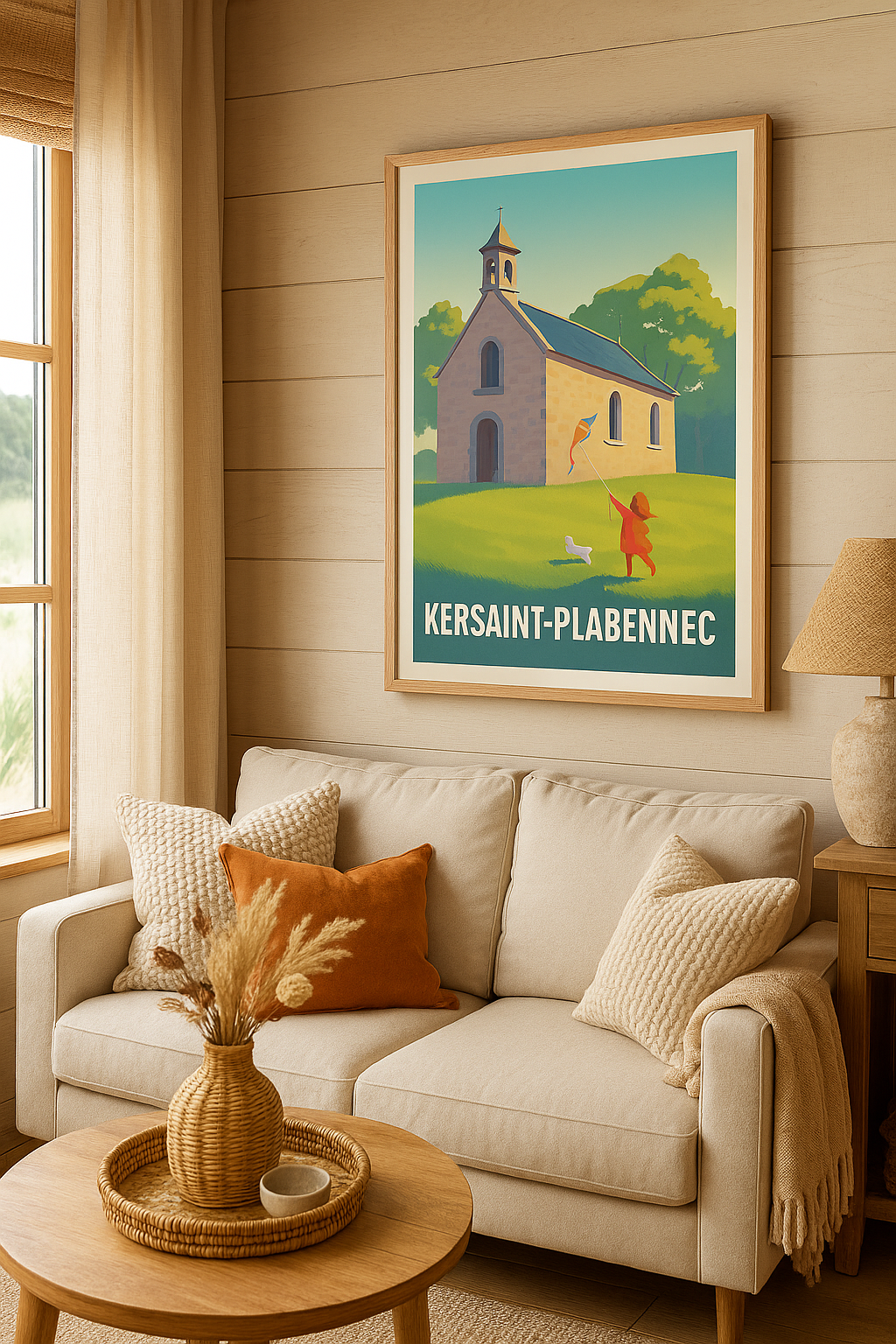 Finistère France Affiche de Kersaint-Plabennec - Douceur de vie en campagne bretonne
