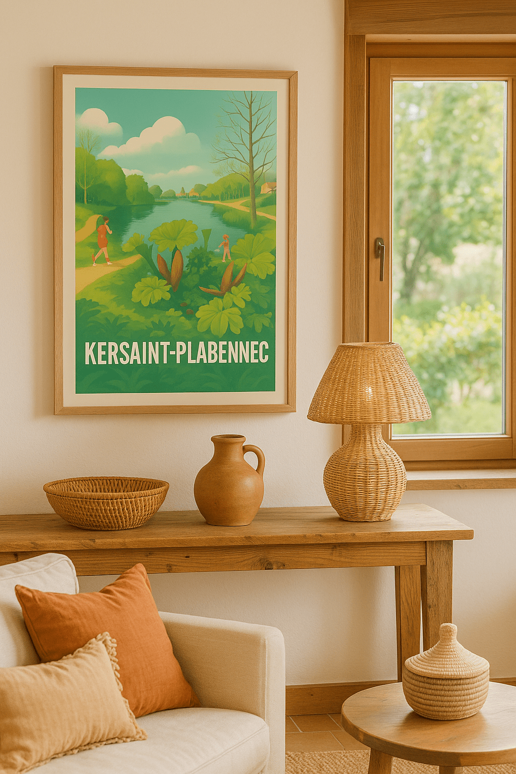 Finistère France Affiche de Kersaint-Plabennec - La nature au fil de l'eau