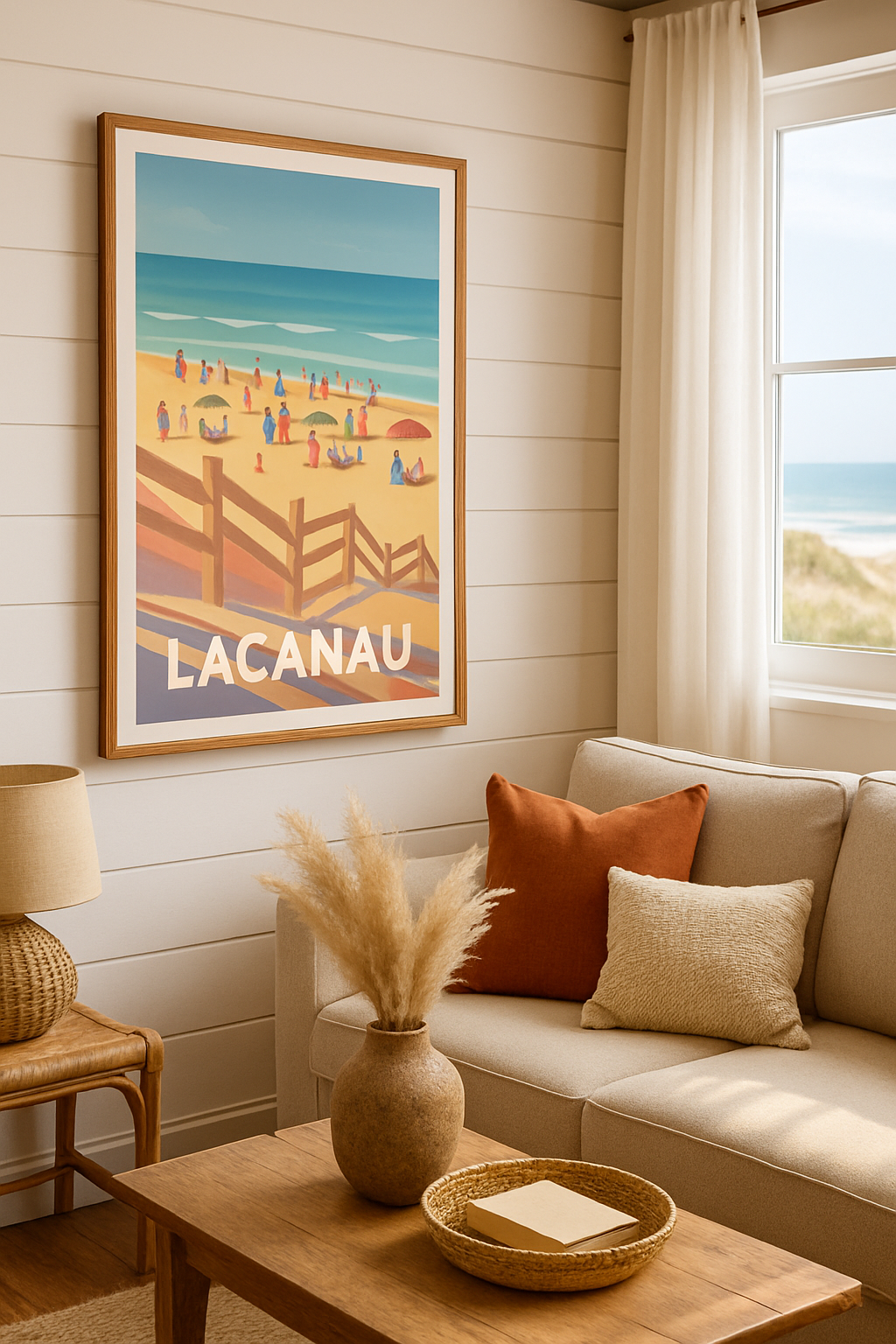 Finistère France Affiche de Lacanau - Évasion et douceur au bord de l'océan