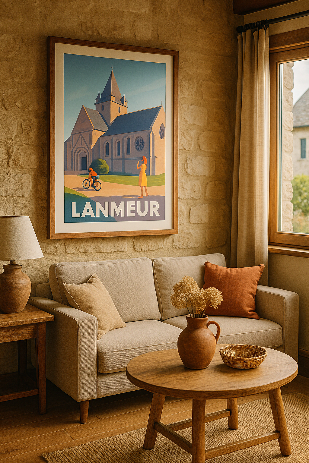 Affiche Lanmeur — Charme historique au cœur de la Bretagne · poster d'art de Lanmeur