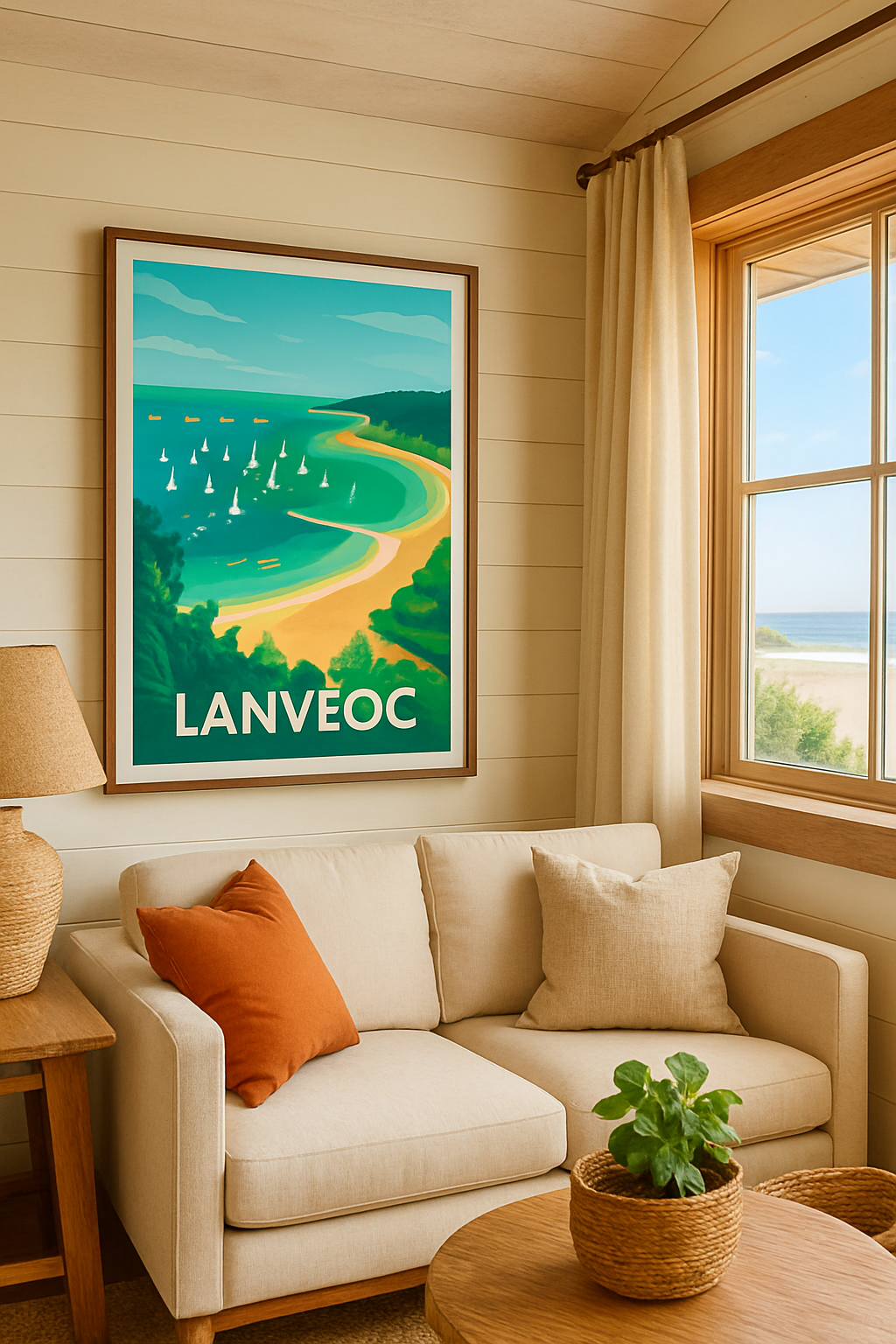 Finistère France Affiche de Lanvéoc - Un Havre de Paix en Bretagne