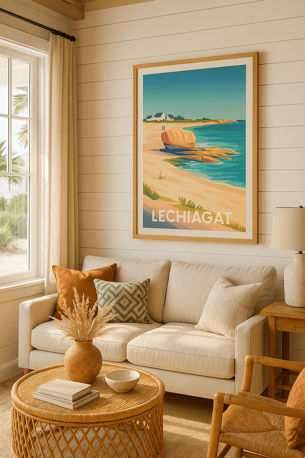 Finistère France Affiche de Le Chiagat - Sérénité sur la côte bretonne