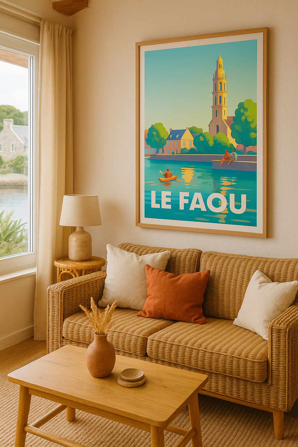Finistère France Affiche de Le Faou - Évasion paisible au bord de l'eau