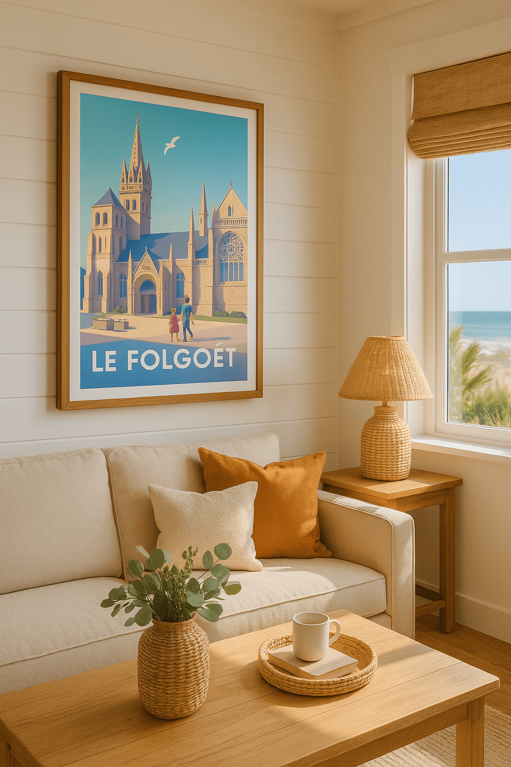 Affiche Le Folgoët — Tranquillité et patrimoine breton · poster d'art de Le Folgoët