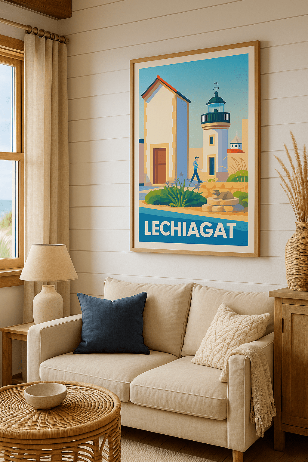 Finistère France Affiche de Lechiagat - Charme côtier et lumière bretonne