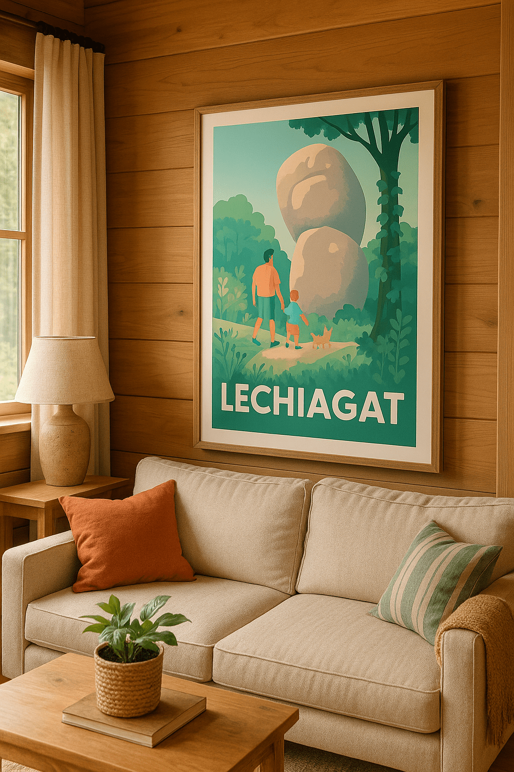 Finistère France Affiche de Lechiagat - Découverte nature et patrimoine