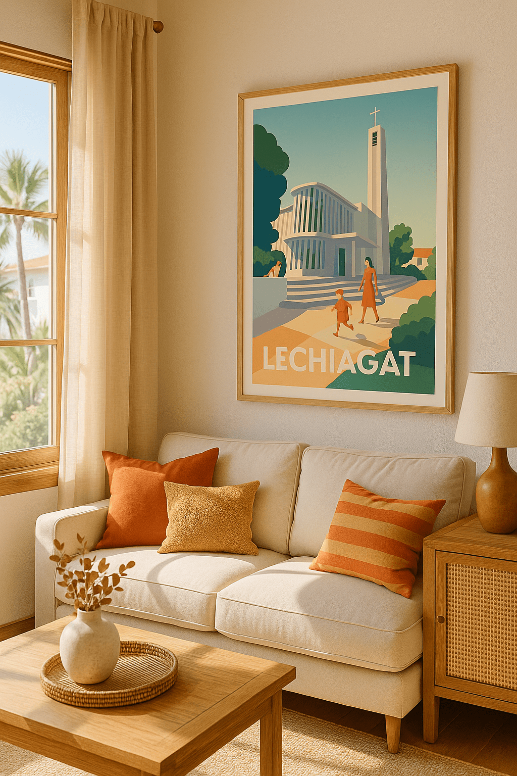 Finistère France Affiche de Lechiagat - L'élégance architecturale au bord de l'océan