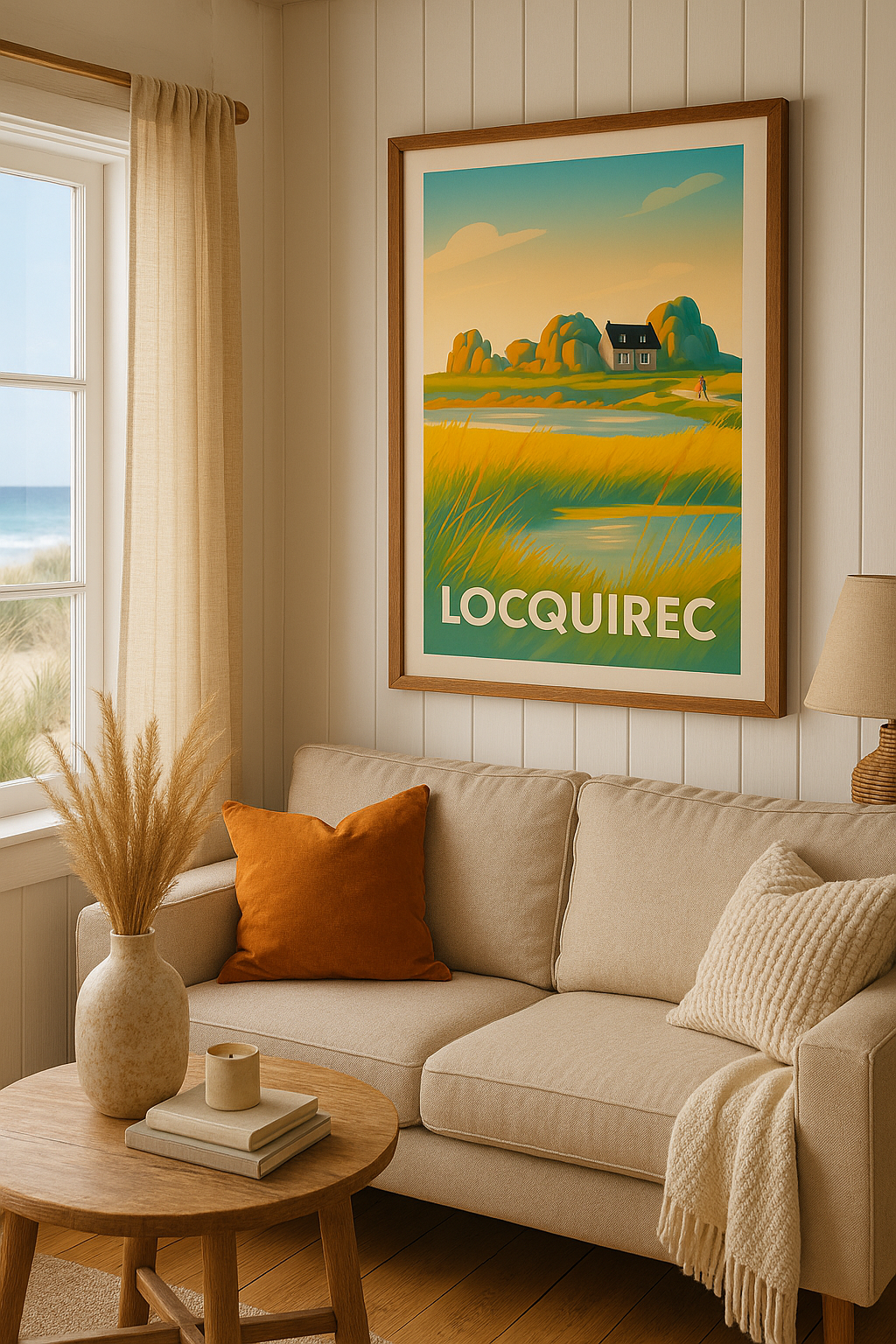Affiche Locquirec — L'évasion bretonne entre mer et campagne · poster d'art de Locquirec