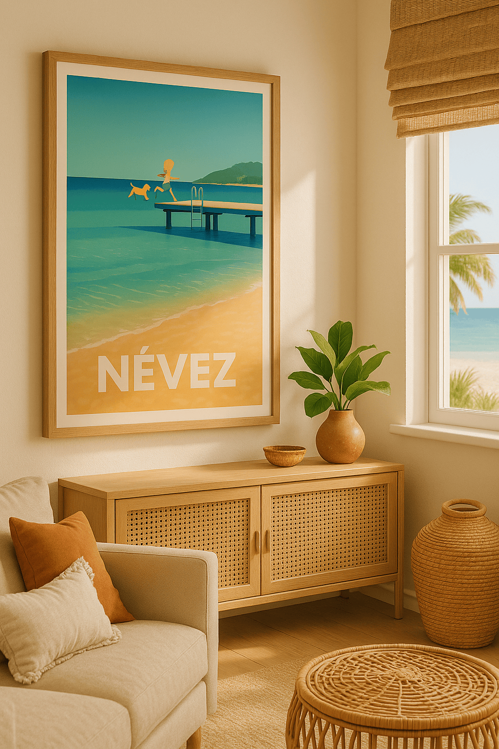 Affiche Névez — Évasion et Joie au Bord de l'Eau · poster d'art de Névez