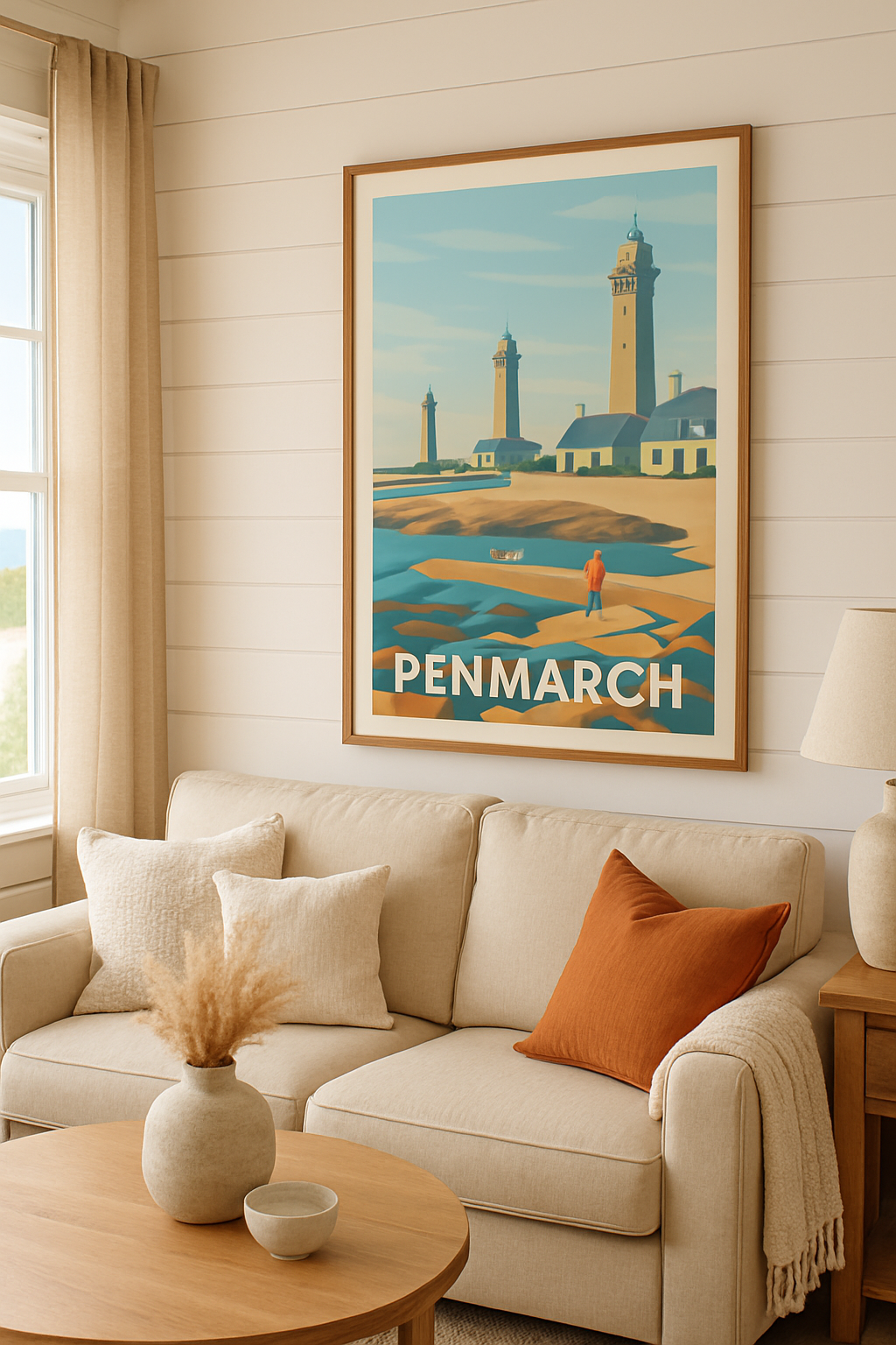 Finistère France Affiche de Penmarch - Charme côtier et phares emblématiques