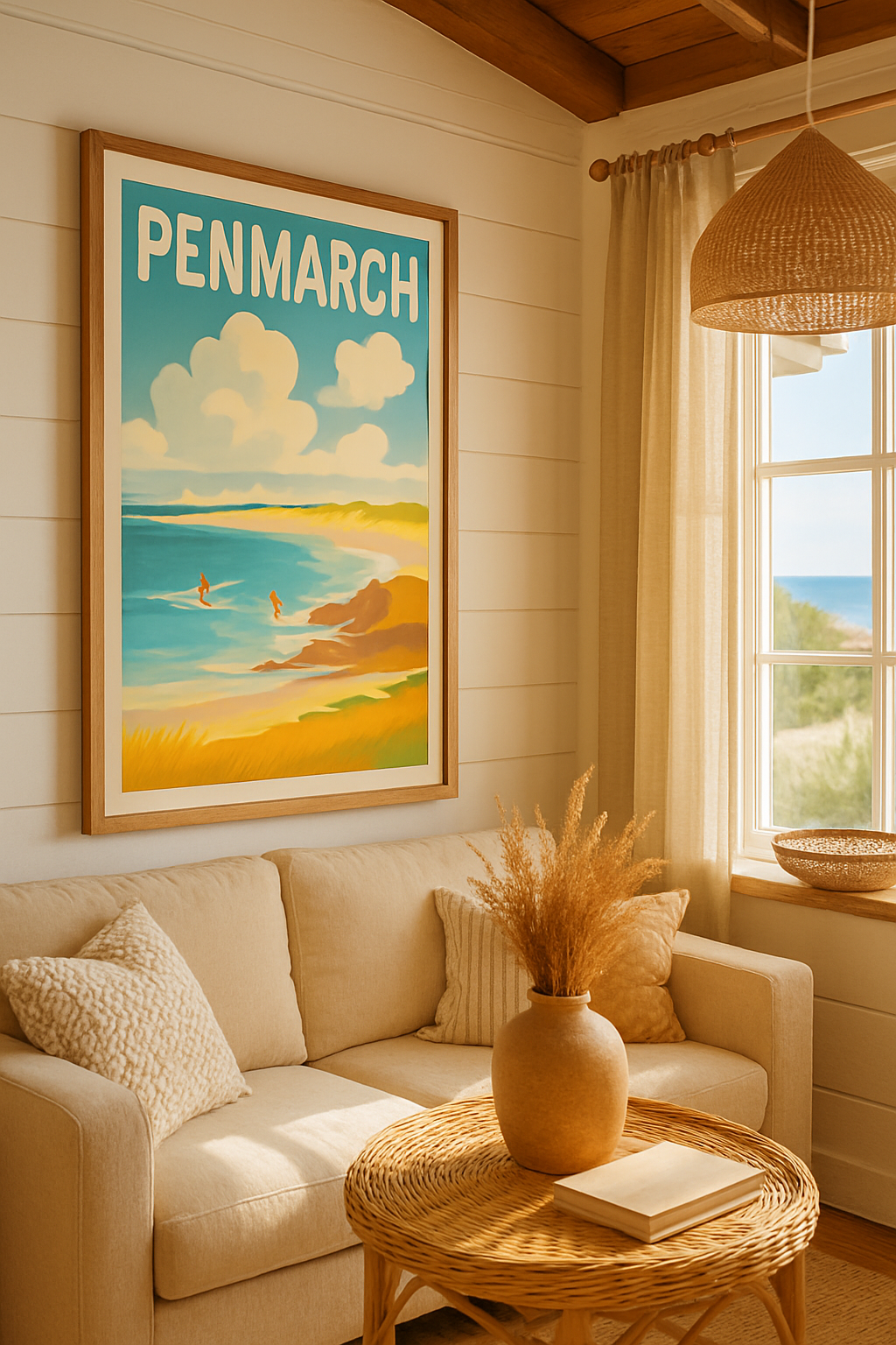 Finistère France Affiche de Penmarch - Échappée Balnéaire en Bretagne