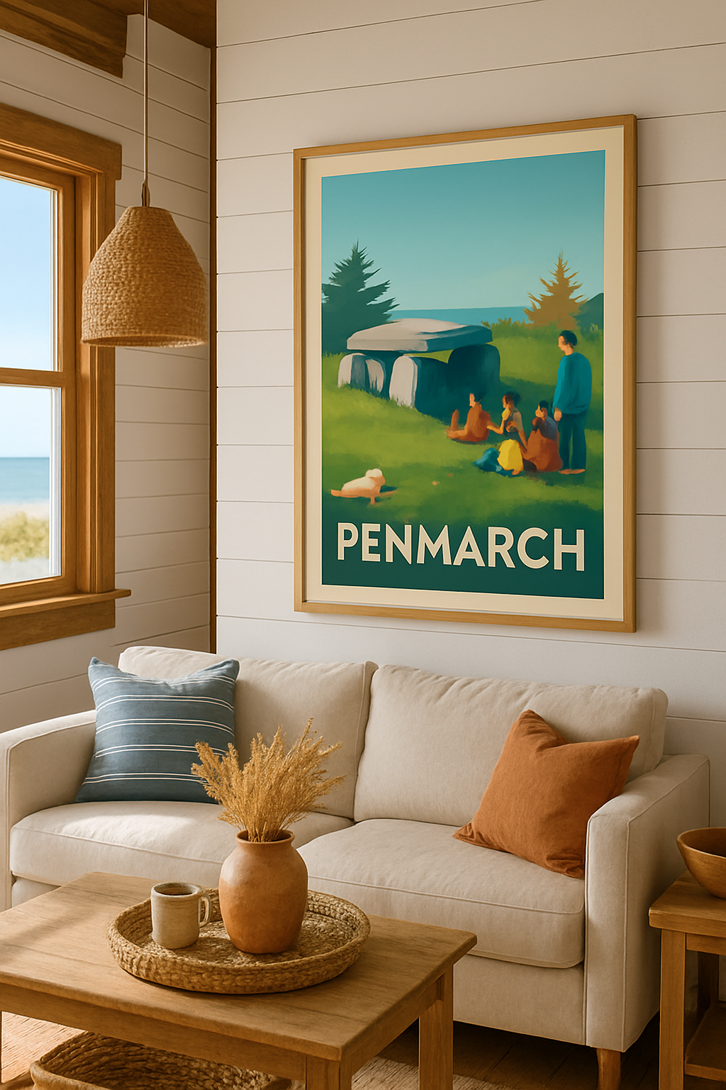 Finistère France Affiche de Penmarch - Trésors historiques et nature préservée
