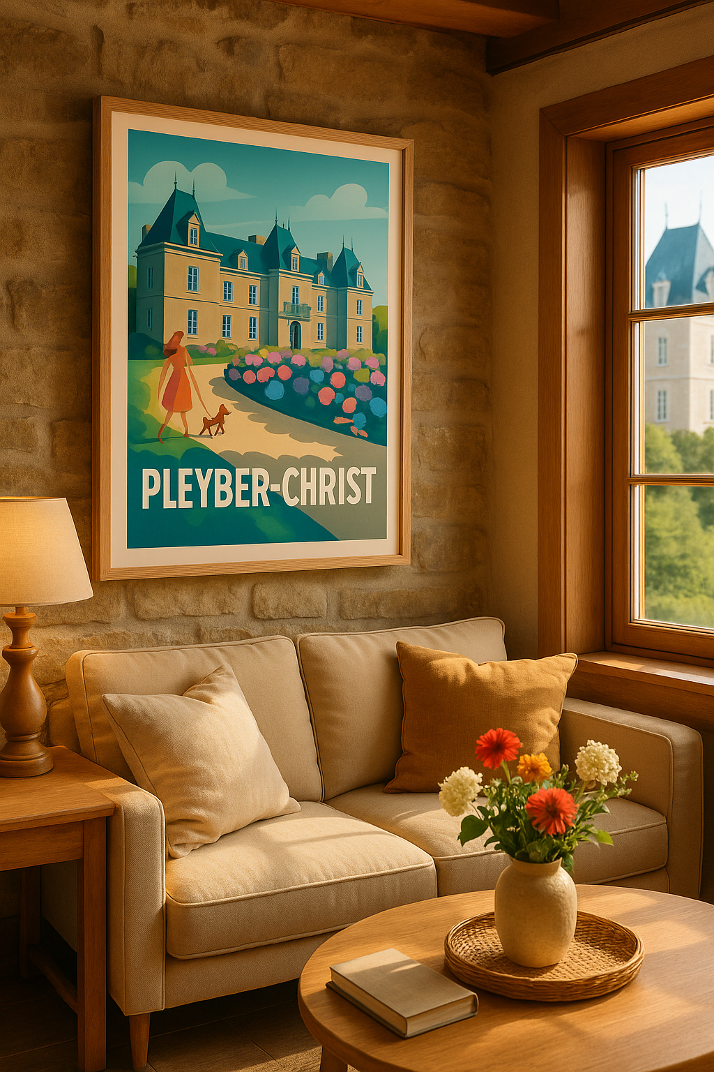 Finistère France Affiche de Pleyber-Christ - Élégance et charme breton