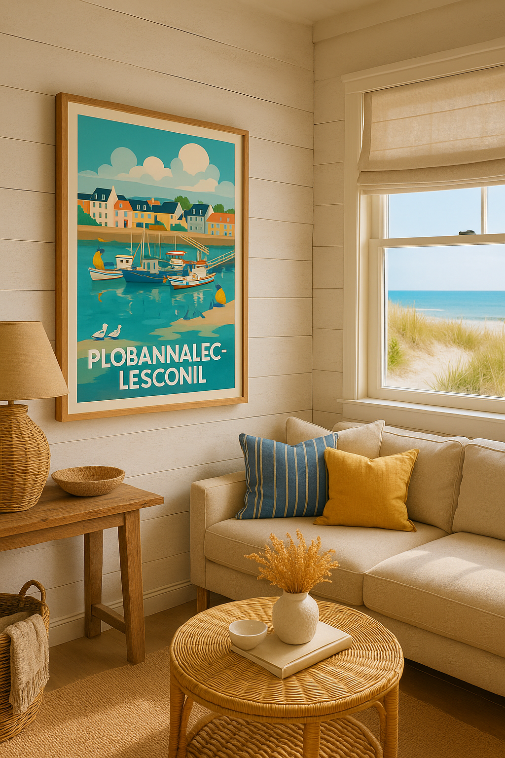 Finistère France Affiche de Plobannalec-Lesconil - Charme et Sérénité du Port Breton