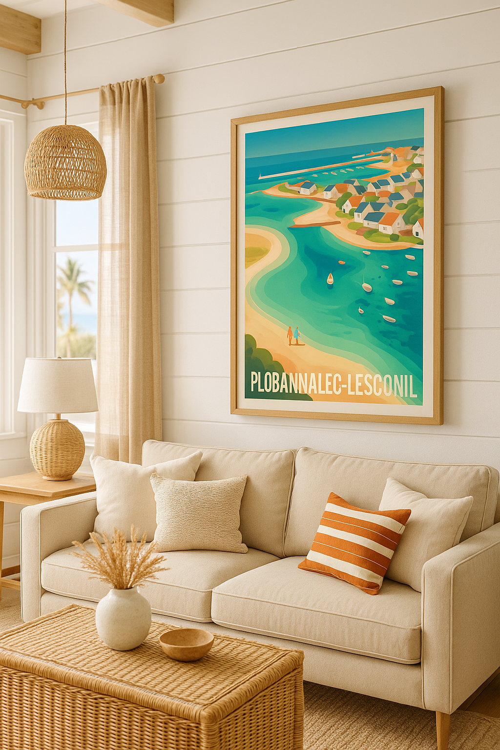 Affiche Plobannalec-Lesconil — Escapade côtière en Bretagne · poster d'art de Plobannalec-Lesconil